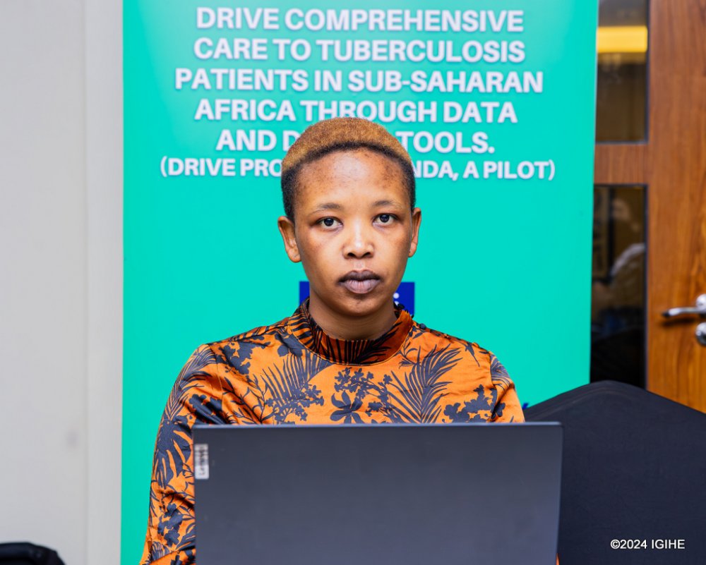 Muhawenimana Janvière, data manager at Ntarama Health Centre also partiipated in a related training.