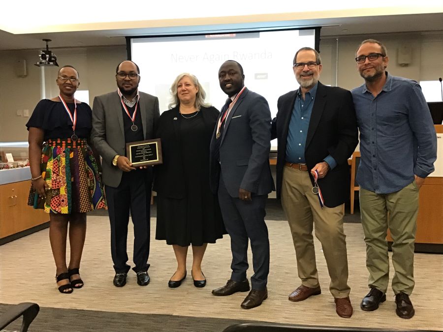 Never Again Rwanda (NAR) was recognized for her outstanding social impact in peacebuilding, governance and democracy