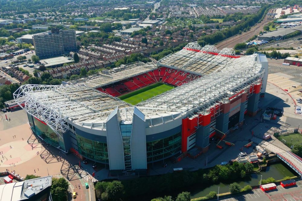 Old Trafford, the home of Manchester United.