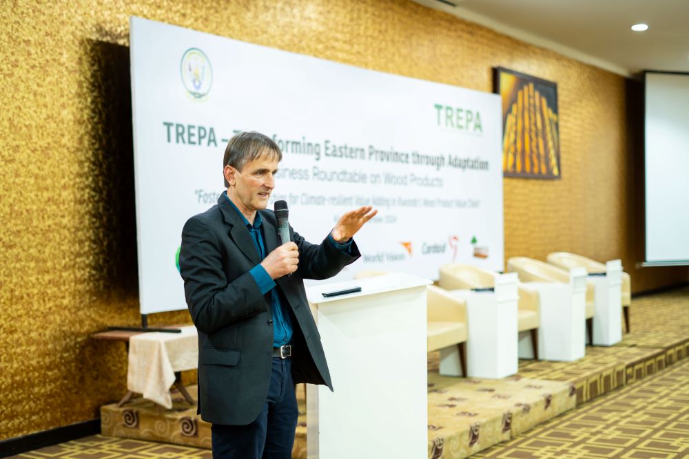 Dietmar Stoian, a lead scientist in value chains, private sector engagement and investments at ICRAF, shared insights into the goals of bringing together various actors involved in the wood product value chain.