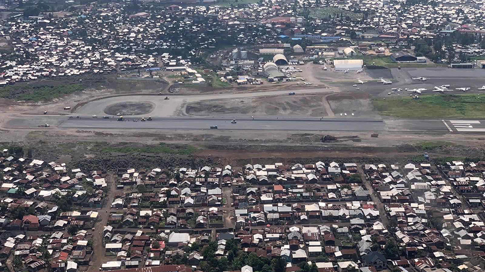 The M23 armed group has said it can not reopen Goma International Airport due to unexploded ordnance and a damaged runway.