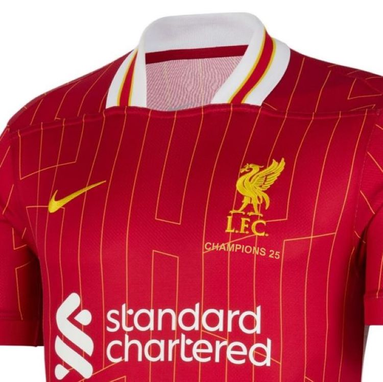 'Champions 25' on display underneath the club's badge.