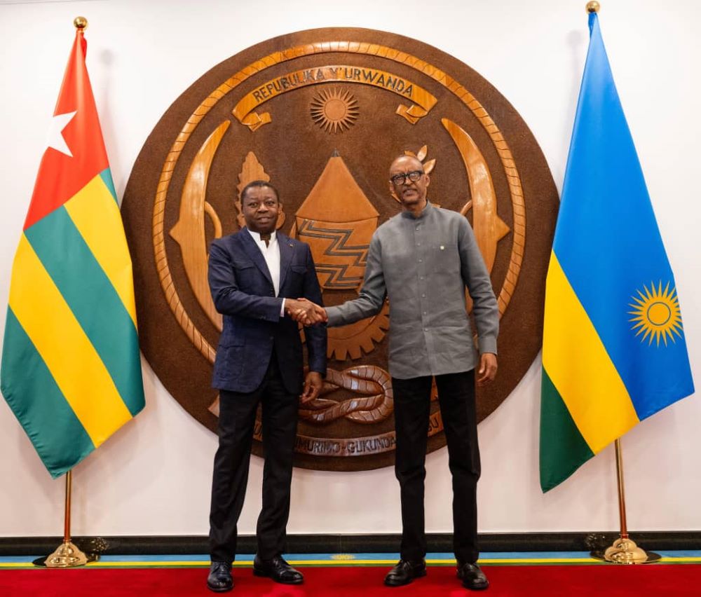 This afternoon at Urugwiro Village, President Kagame received President Faure Essozimna Gnassingbé of Togo.