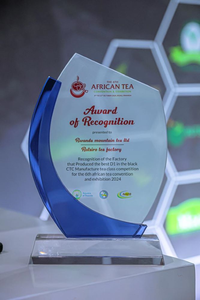 Rwanda Mountain Tea was recognized at the recent 6th African Tea Convention and Exhibition in Kigali