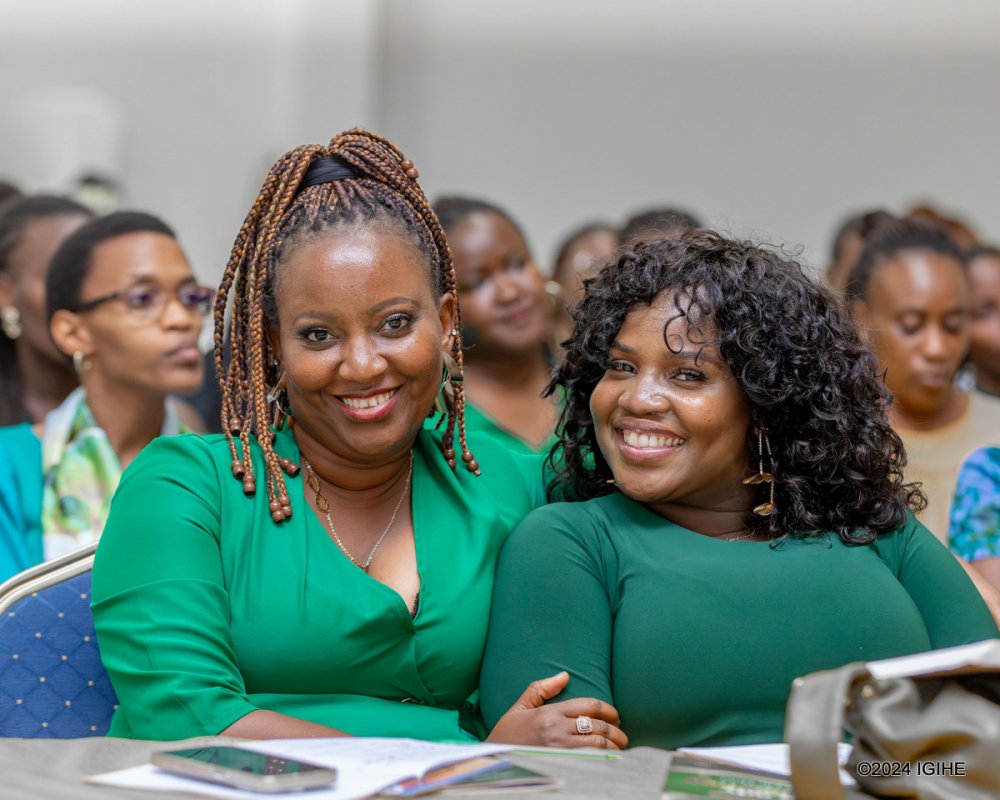 Sandra Kirenga, the founder of the Lady In Waiting platform (L), is among those who attended the conference of the members of this platform recently held in Kigali.