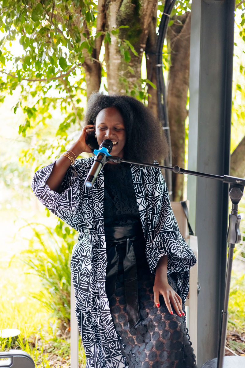 Artist Boukouru was the one who entertained attendees at the event marking the conclusion of the third phase of the "Lift Her Up" program.