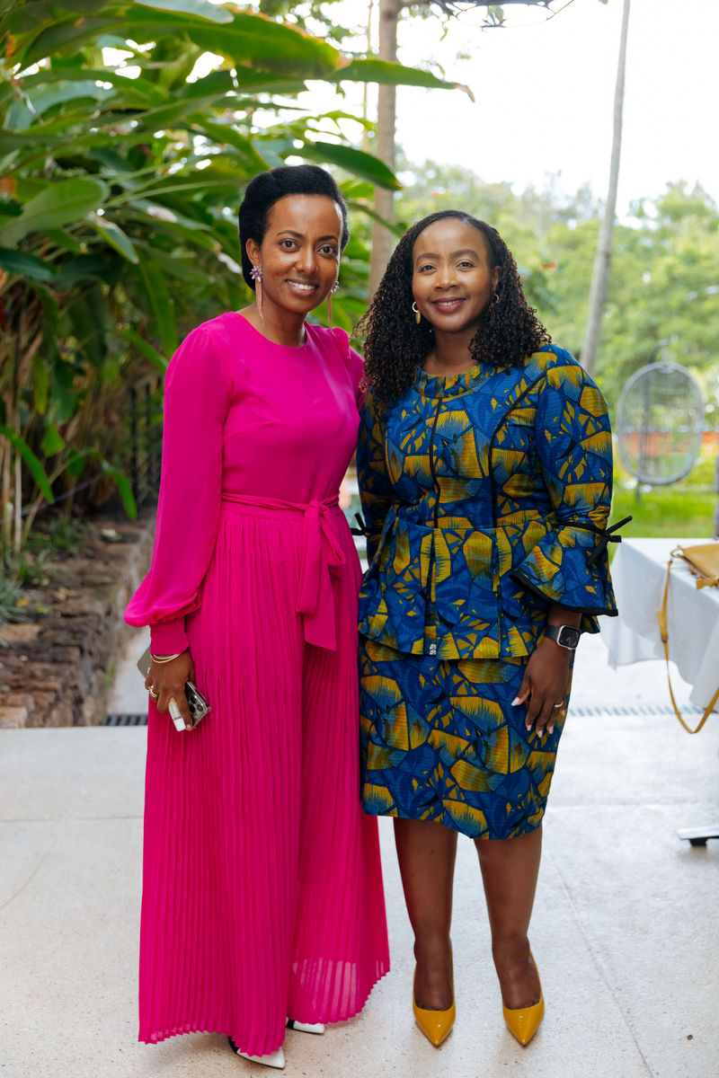 Salma Habib Nkusi, the CEO of Gate Consulting Group and the initiator of the "Lift Her Up" program (L) and Mapula Bodibe, the CEO of MTN Rwanda, who also contributed to the training sessions encouraging women to take bold steps.