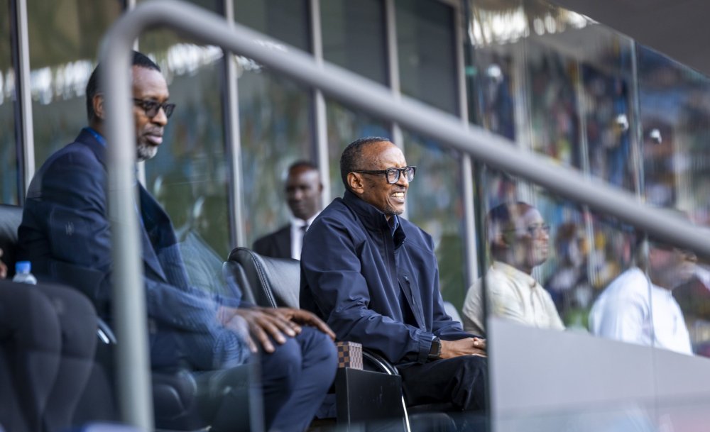 President Kagame closely followed the game on Tuesday against Nigeria