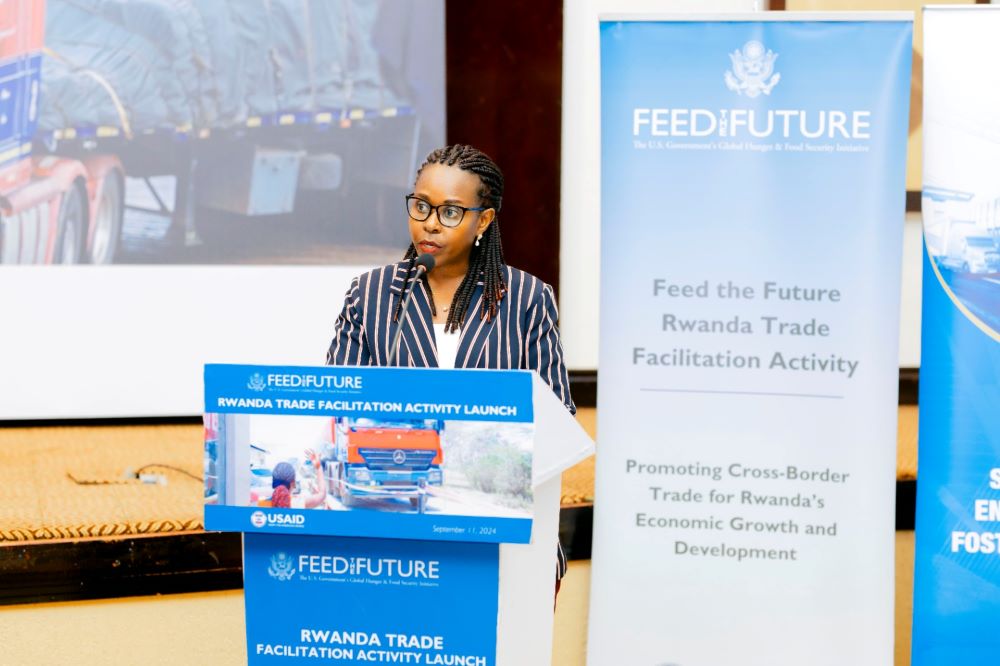 Jackie Zizane Chief of Party Feed the Future Rwanda Trade Facilitation Activity , acknowledged the spirit of collaboration and commitment among stakeholders