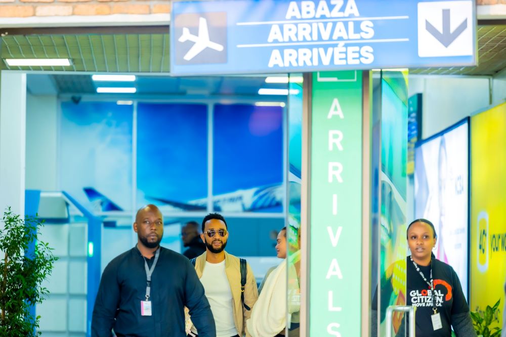 John Legend arrived in Kigali this morning, February 21, 2025.