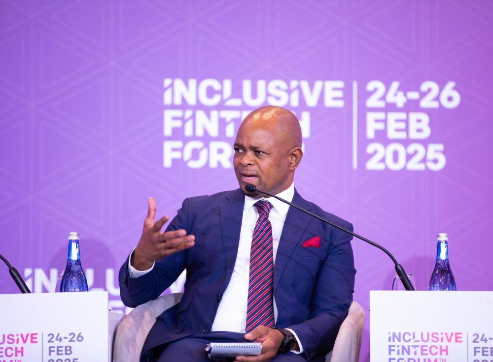 The CEO of the CMA Thapelo Tsheole speaking at the panel discussion.