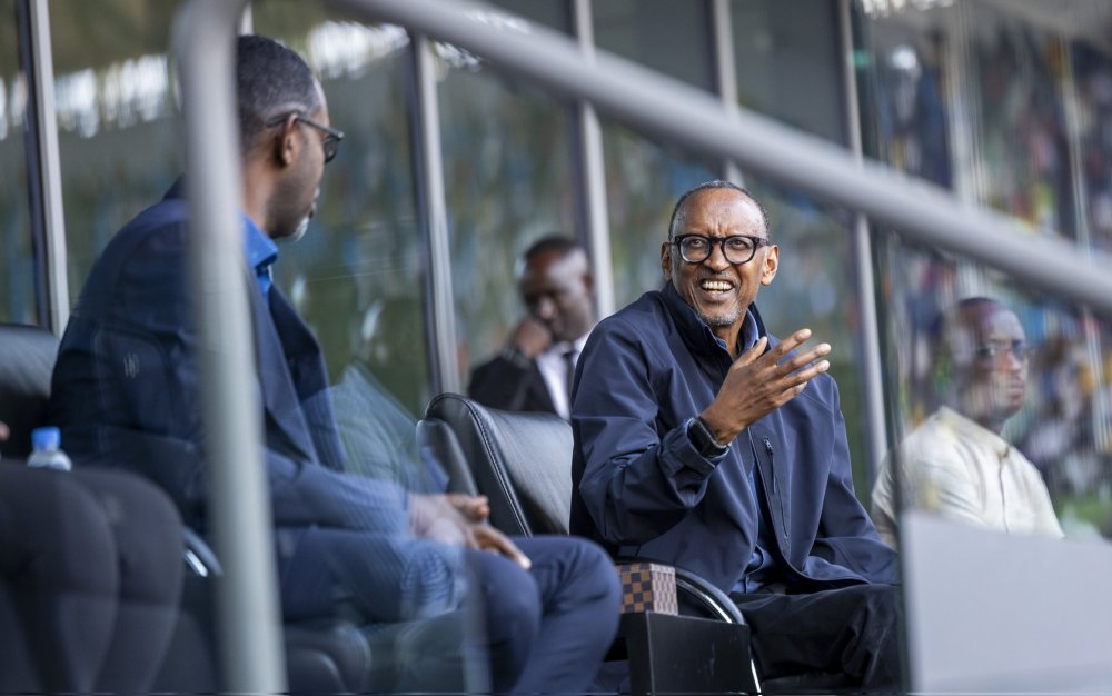 Kagame's arrival at the start of the second half drew widespread excitement in the crowd