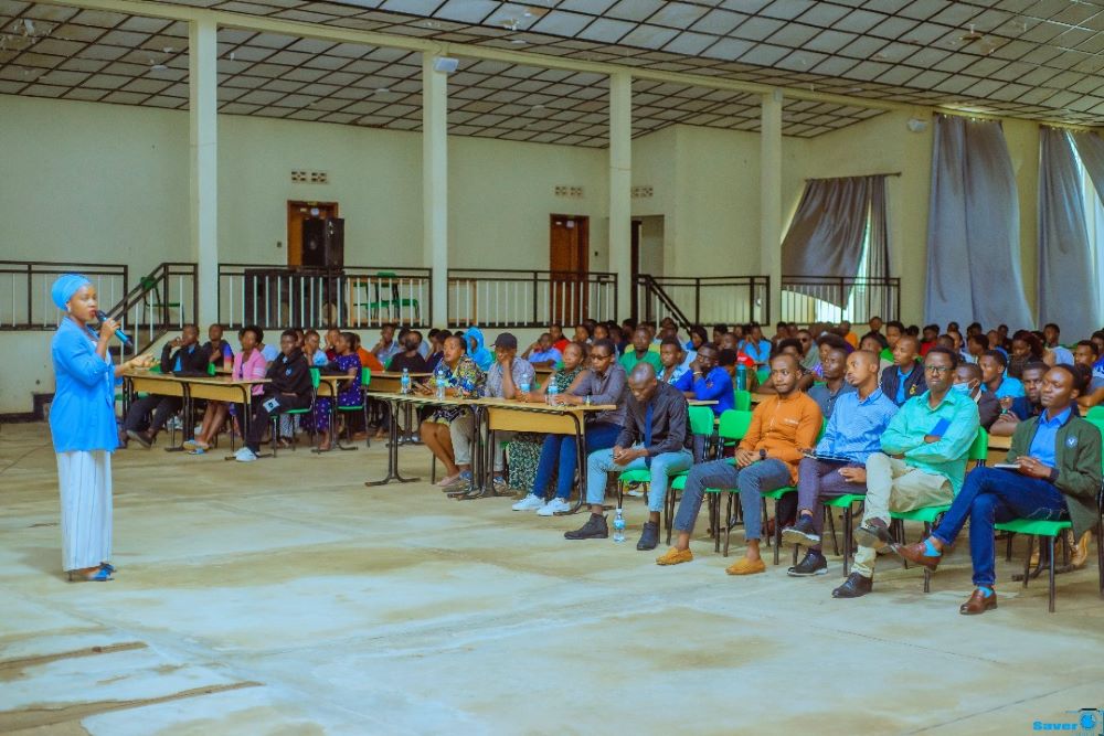 Dr. Nadia Uwera addressing the students during the workshop.