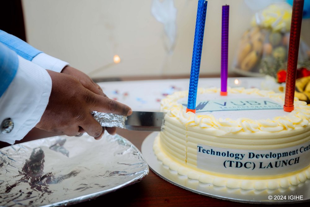 A cake was cut in celebration of the opening of this center.
