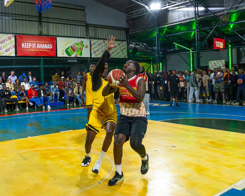 There were friendly basket ball games between select teams.