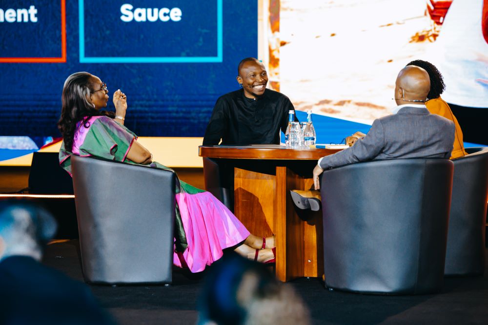 Kenya's Alexander Odhiambo in an interface with the judges.