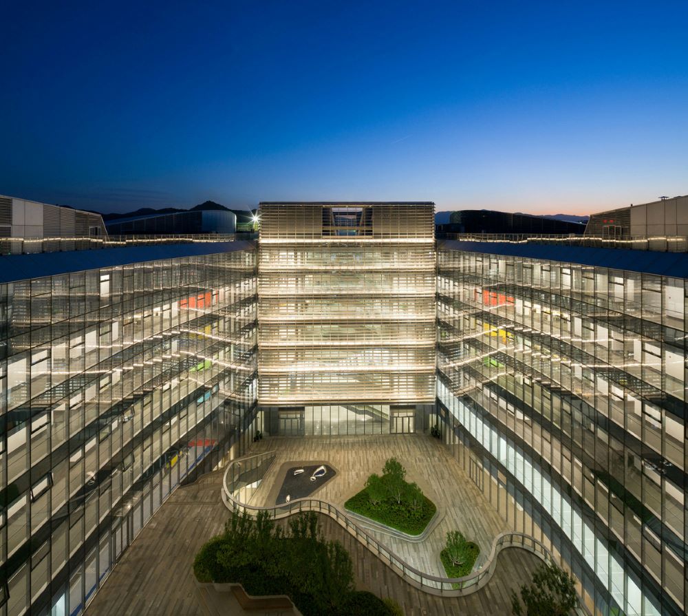 Weibo's headquarters, known as Sina Plaza, is a distinctive architectural landmark located in Beijing's Zhongguancun Science Park.