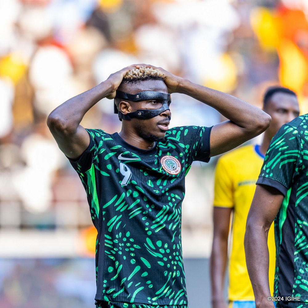 Osimhen was visibly frustrated through out the 45 minutes that he played