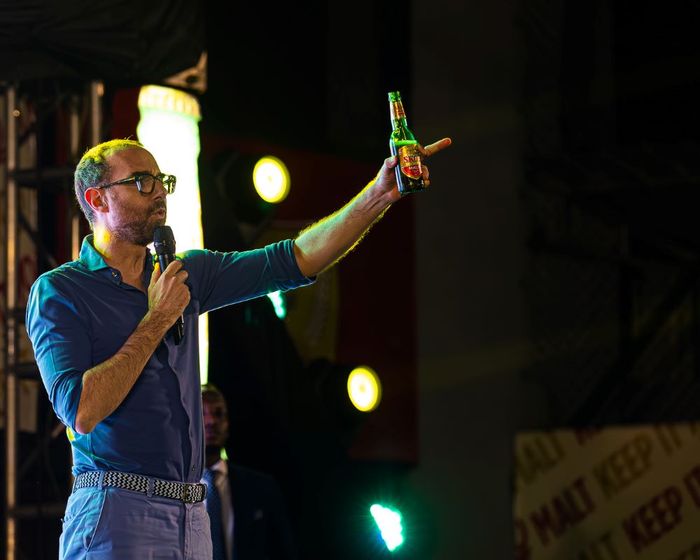 Thibault Relecom, the propriator of Skol Brewery Ltd speaking at the event