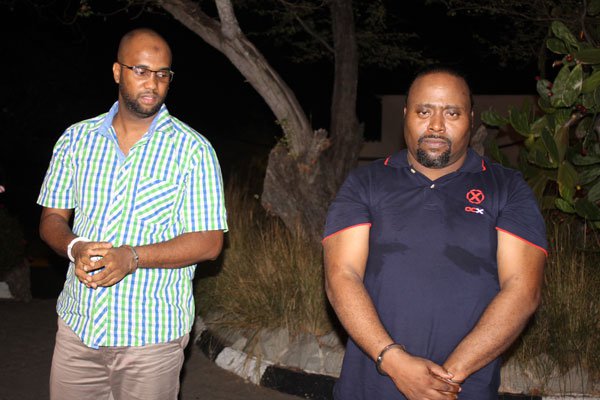 Nelson Vivian George Domingue (left) and Nedy Conrad Rodney Micock (right) following their arrest on February 10, 2017 in Nyali, Mombasa.