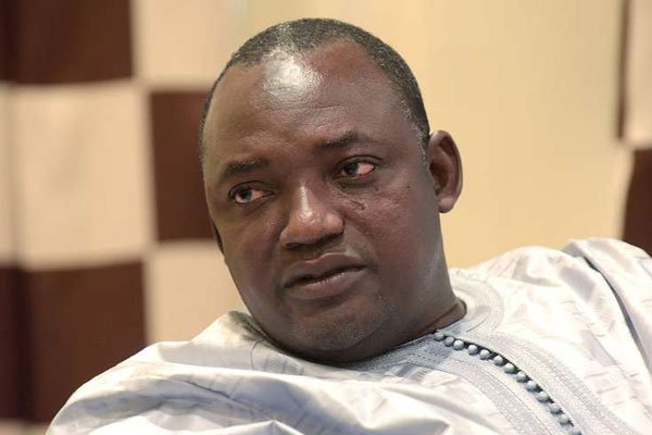Gambian president-elect Adama Barrow speaks during an interview in Banjul on December 12, 2016.