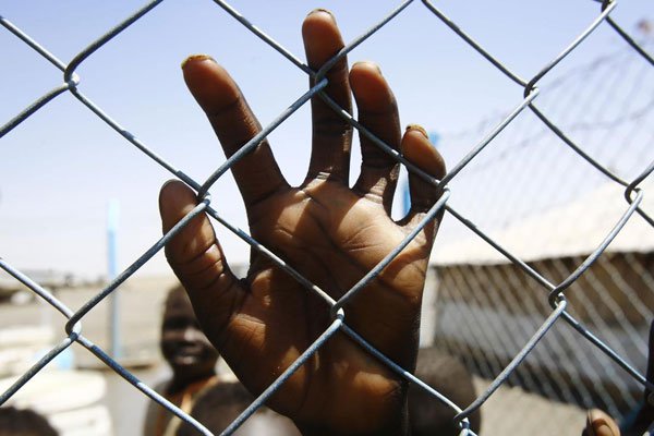 South Sudanese refugees in Al-Eligat along the border in Sudan's White Nile state on February 27, 2017. Four South Sudan soldiers went on a rampage, raping and torturing women and girls.