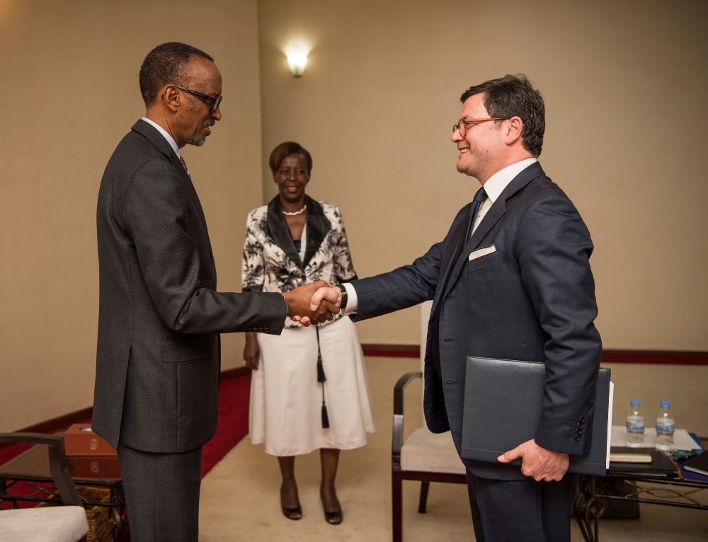 Kagame receives credence of Nicolla Bellomo, European Union Ambassador