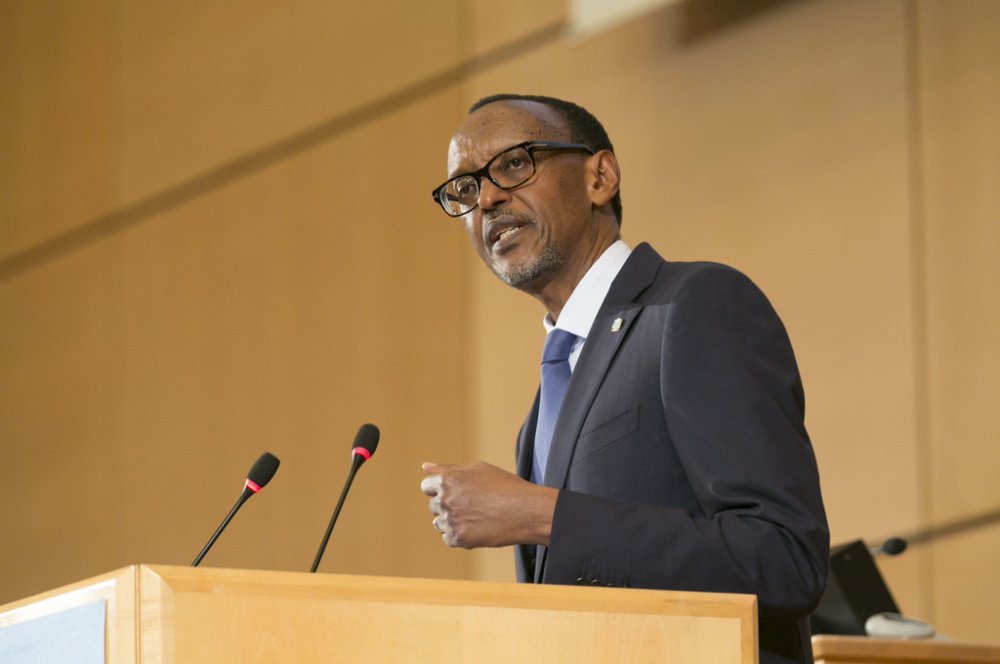 Kagame speaks at the High-Level segment on Universal Health Coverage at the 71st World Health Assembly in Geneva, Switzerland