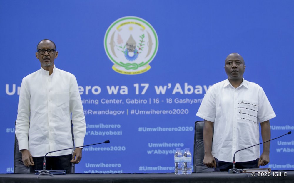 The head of state was opening the 17th National Leadership Retreat at Gabiro Combat Training Center