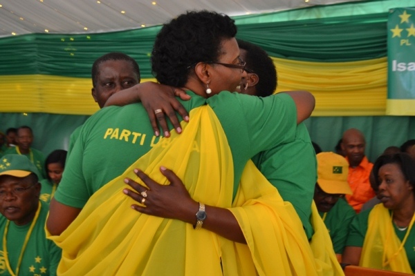 Mukabalisa celebrating the victory 