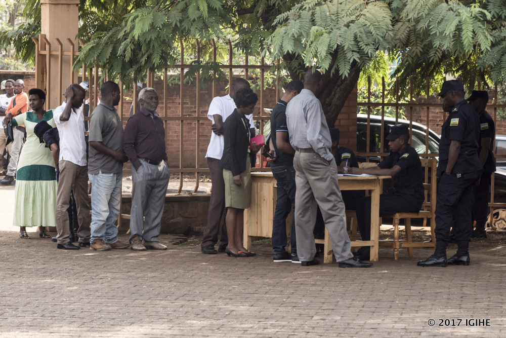 Police register every person who attended the hearing