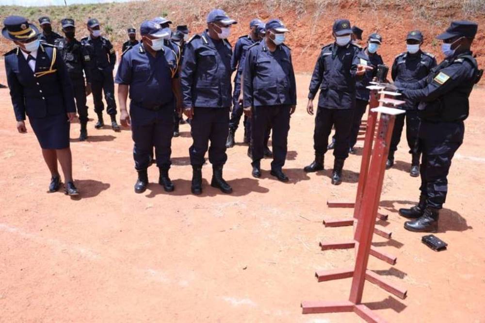 Lesotho Police Chief and accompanying delegation visiting Police Training School.