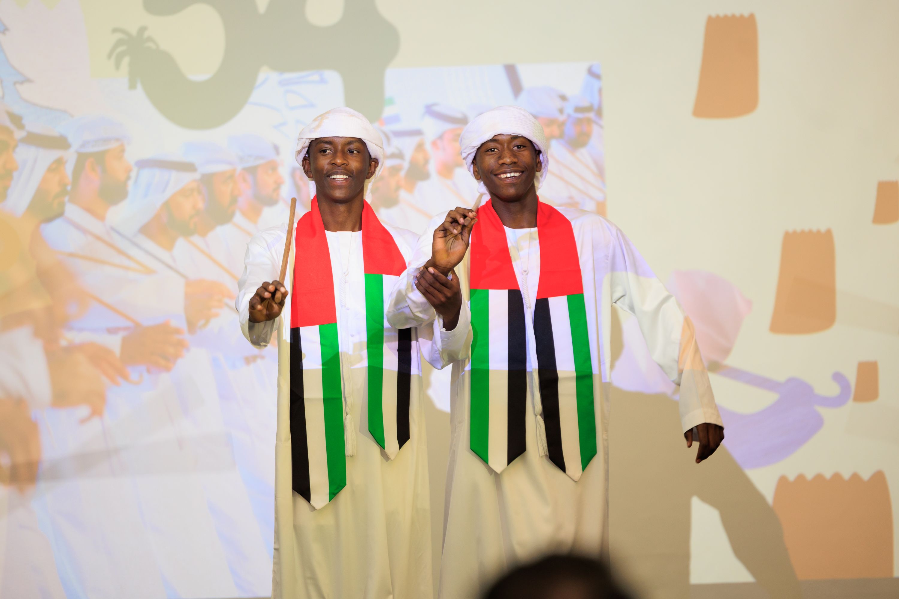 Students of the Islamic Secondary School for Sciences entertained guests with lively performances.