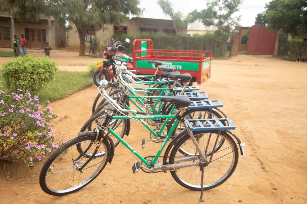Five bicycles were also provided to five families within the community.