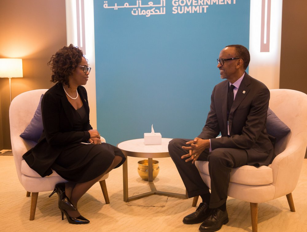 Kagame with Costa Rica's President Epsy Campbell Barr