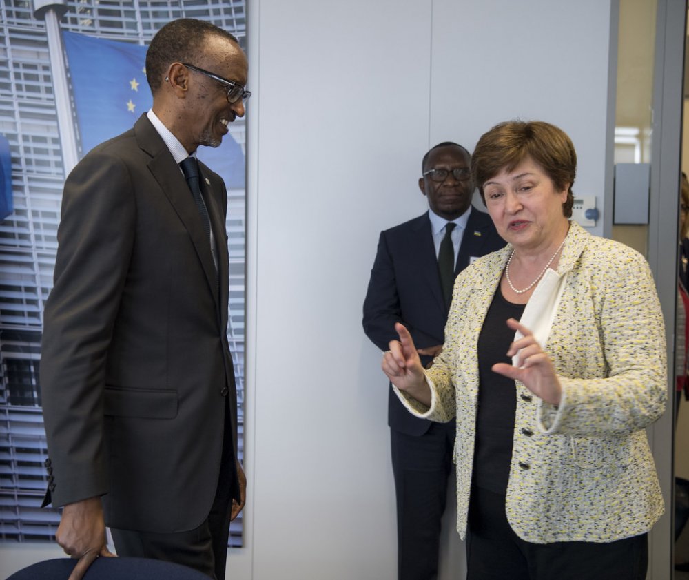 President  Paul Kagame and Kristalina Georgieva Managing Director of the International Monetary Fund IMF