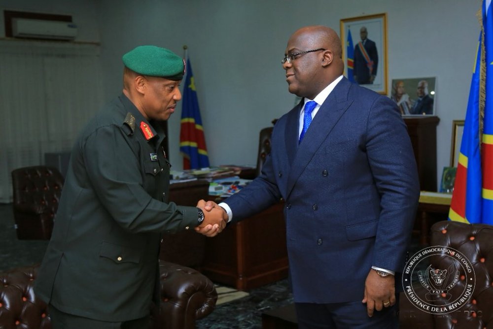 The President of the Republic of Congo (DRC), Félix Tshisekedi has received Rwanda’s Chief of Defense Staff, Gen. Patrick Nyamvumba