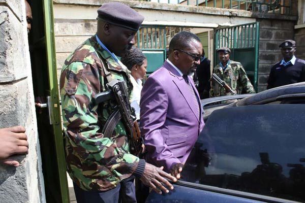 Pastor James Ng’ang’a of the Neno Evangelism Centre enters his vehicle at the Limuru Law Courts in Kiambu County on August 21, 2015 after he was freed on a Sh1 million bond.