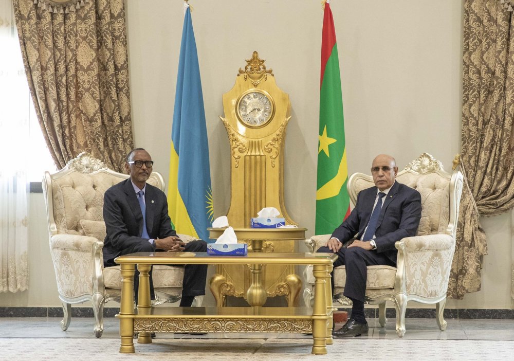President Paul Kagame with his counterpart of Mauitania.