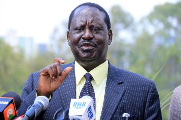 Cord leader Raila Odinga. 