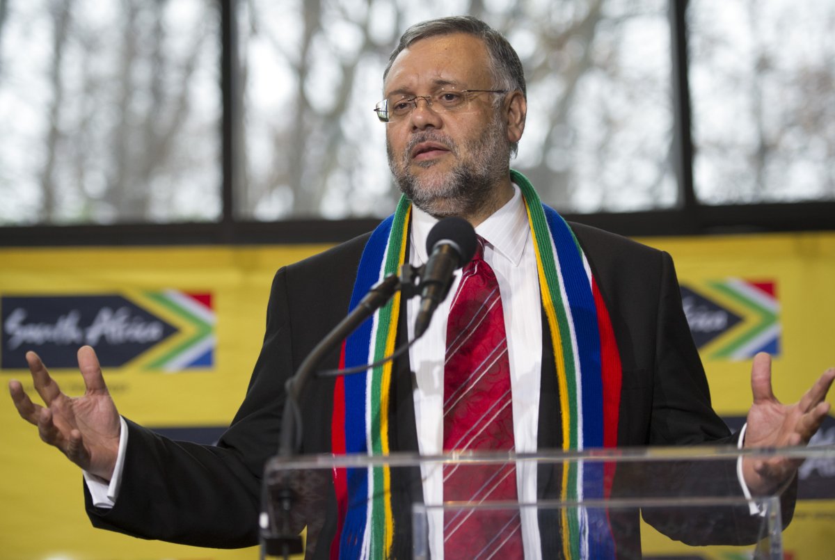 South African ambassador to the U.S., Ebrahim Rasool, returned to Cape Town on Sunday after being expelled by the U.S. earlier this month.