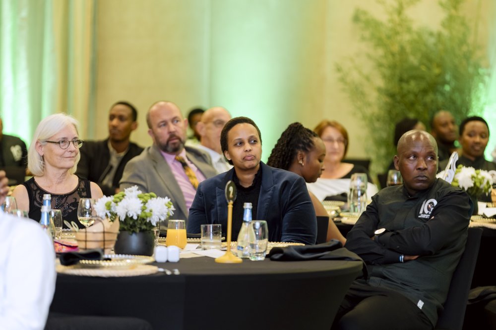 The Head of the Tourism Department at RDB, Ariella Kageruka (centre), attended RWCA’s 10th anniversary celebration.