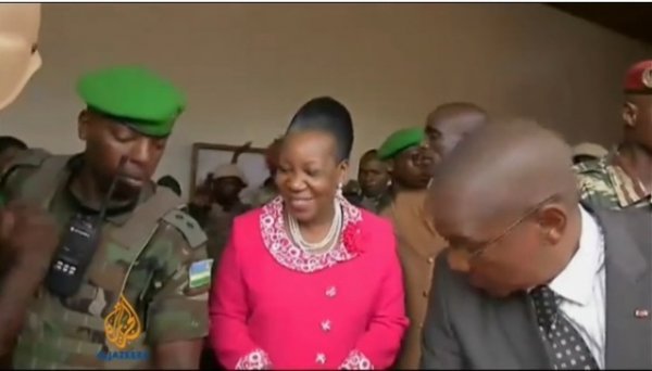 NEW CAR PRESIDENT Catherine Panza under the Bodyguardship of RDF Soldier