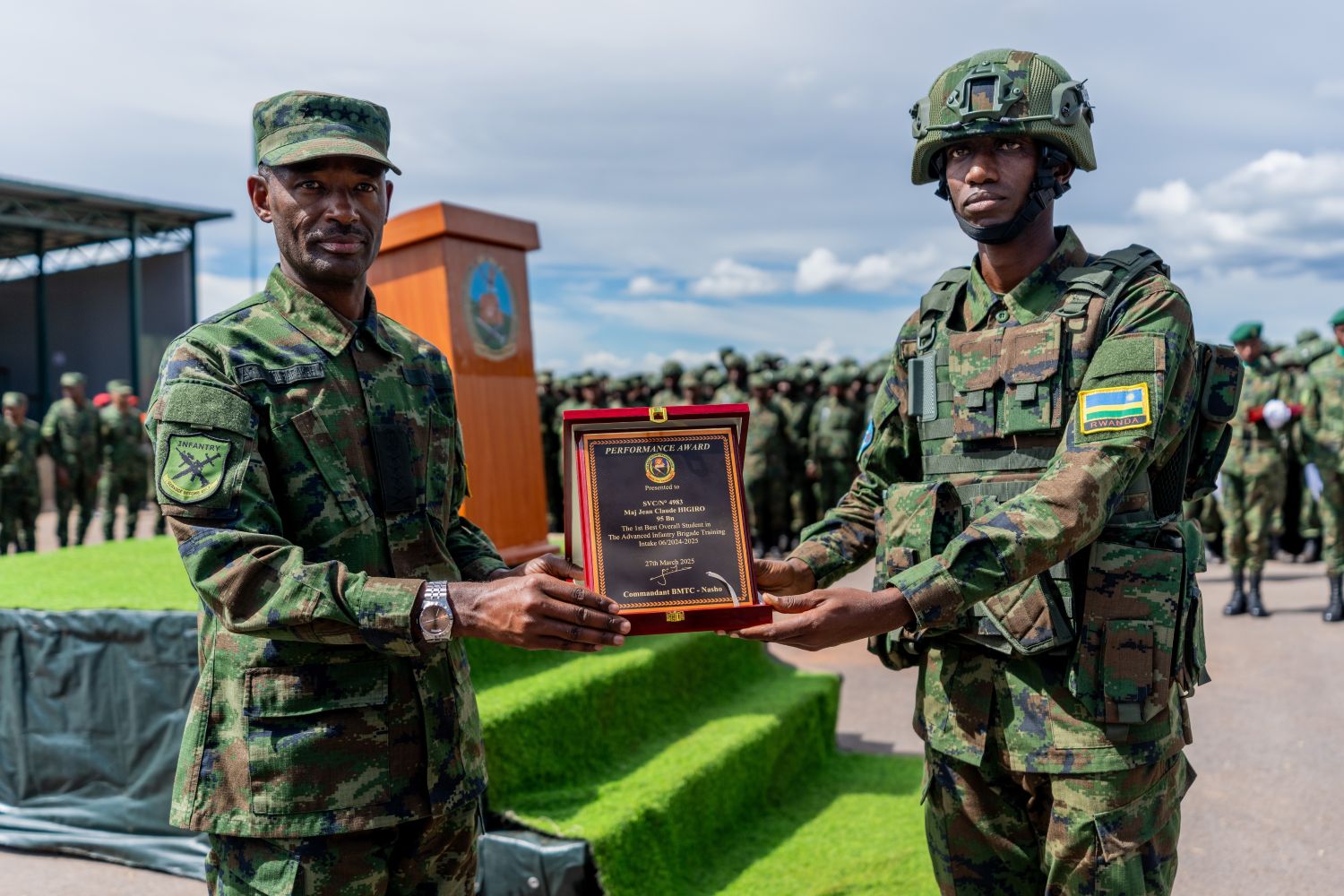 The graduation ceremony was presided over by the RDF Chief of Defence Staff (CDS), General MK Mubarakh, who commended the trainees for their dedication and perseverance throughout the rigorous programme.