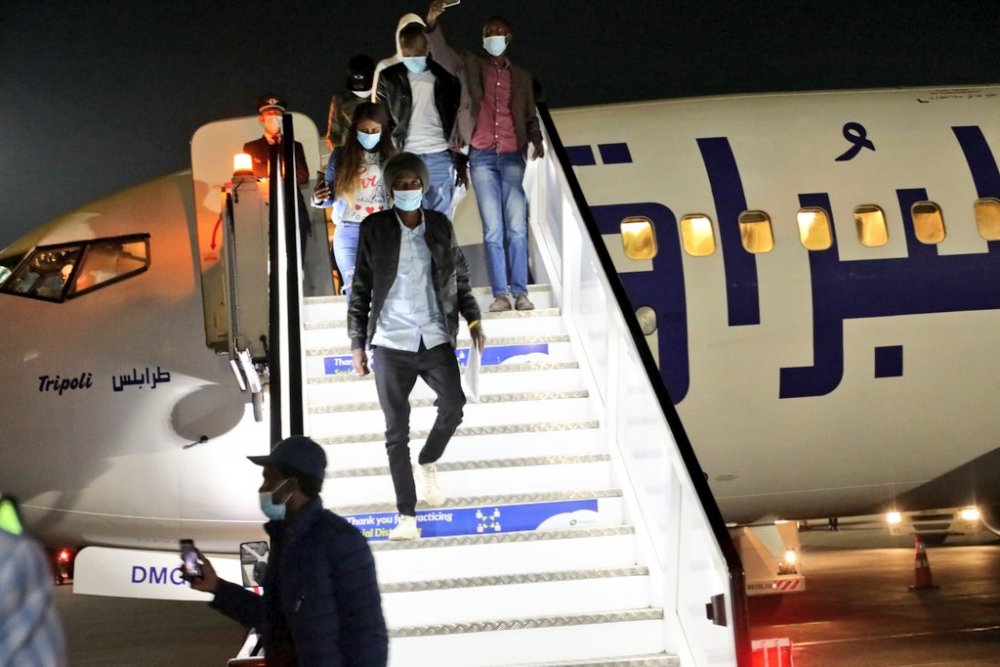 Some of refugees from Libya arriving in Rwanda. Photo File