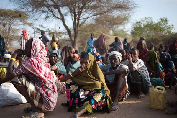 Somali refugees at the Dagahaley Refugee Camp in Kenya.