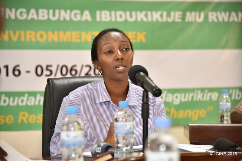 The acting director of Rwanda Environment Management Authority (REMA), Eng. Collette Ruhamya 