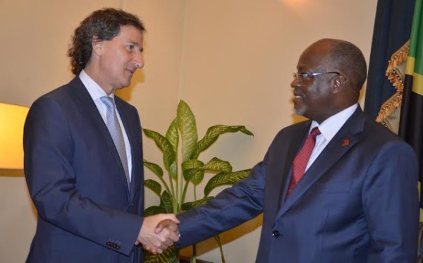 THE Vice-President of Total East Africa Javier Rielo assured President John Magufuli on the implementation of the 1,410 kilometre oil pipeline from Lake Albert in Uganda to Tanga Port in Tanzania. (Photo by State House)