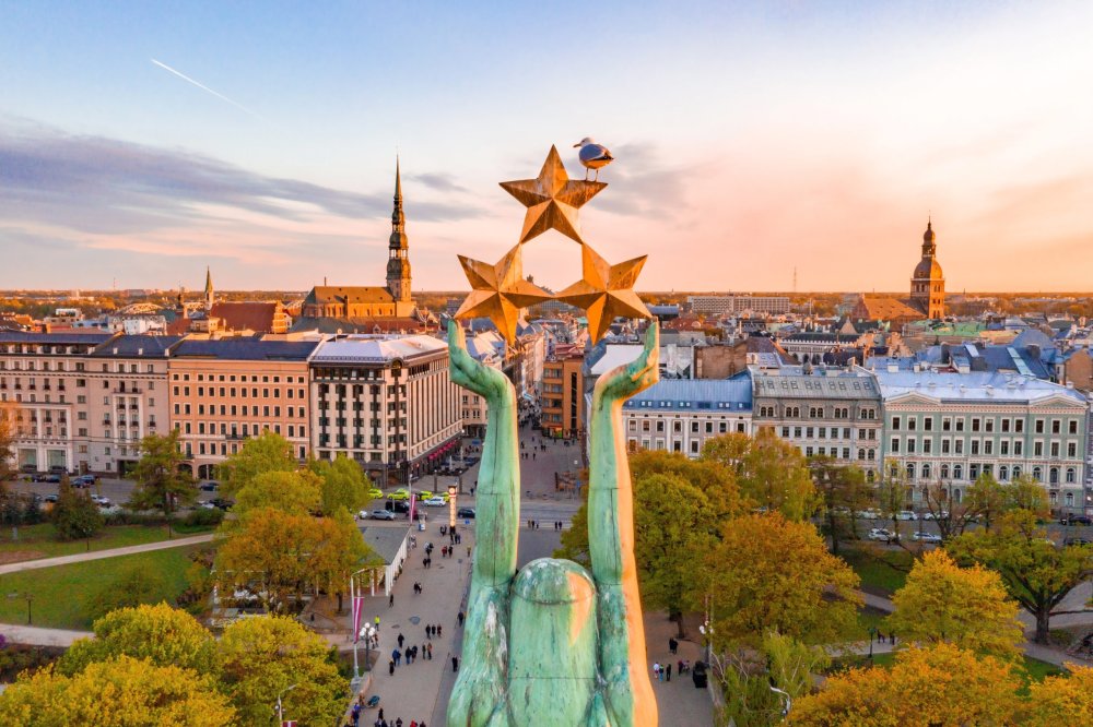 Riga, the capital and largest city of Latvia, is renowned for its stunning architecture, which includes Art Nouveau buildings and medieval churches.