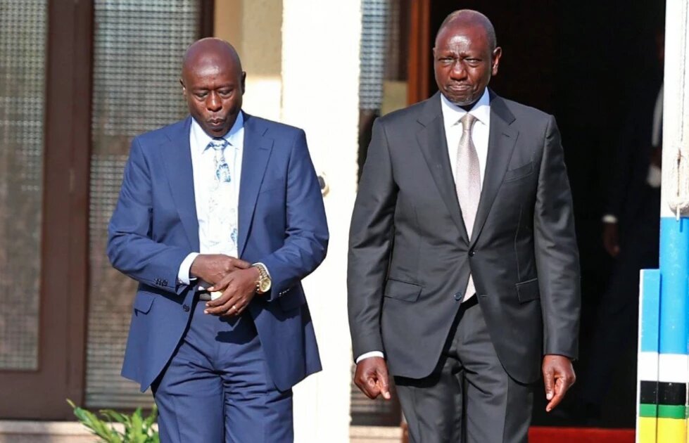Deputy President Rigathi Gachagua (left) was elected to office on a joint ticket with President William Ruto in August 2022.